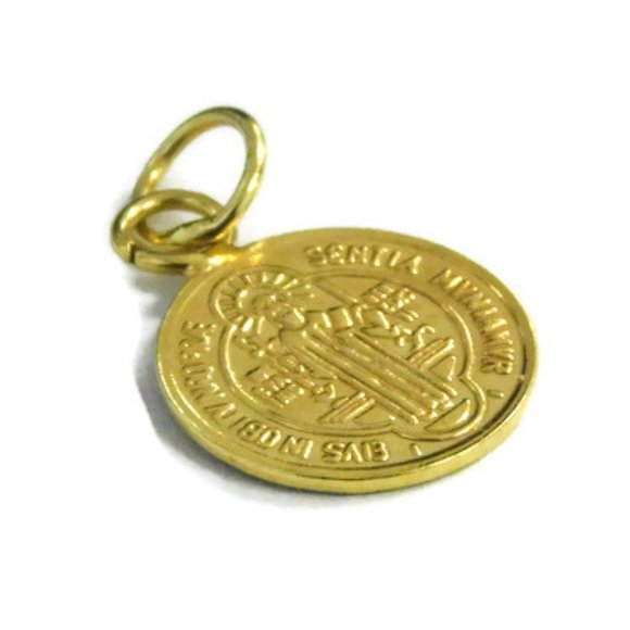 COPY - 14k Yellow Gold Medium ST. Benedict Charm Pendant